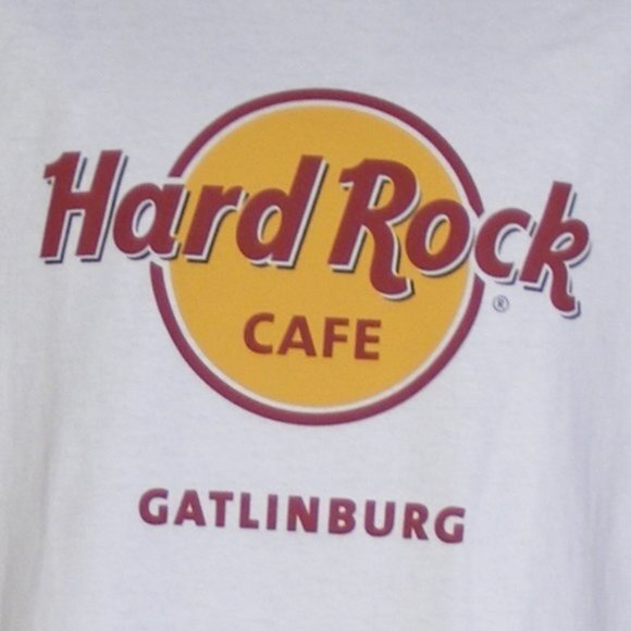 HARD ROCK CAFE Tee, S Defunct Gatlinburg, New/Flaw, White, Short sleeves - Picture 2 of 8